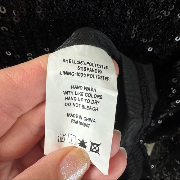 Black Sequin Women's Top - Picture 9 of 9